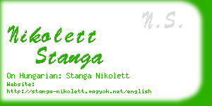 nikolett stanga business card